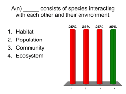 consists of species interacting with each other and their environment.