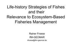 Life History Strategies of Fishes