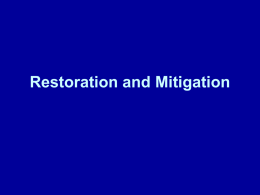 Local restoration efforts - Environmental Science & Policy