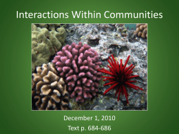 Interactions Within Communities