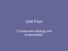 Unit Four “Environmental Solutions”