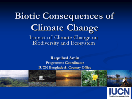 Biotic Consequences of Climate Change