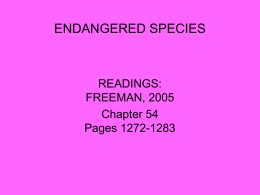 Endangered Species - University of Illinois at Chicago