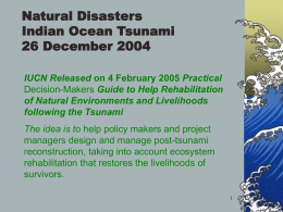 IUCN and the Indian Ocean Tsunami 2004