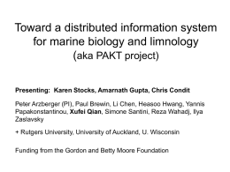 Integrating Physical and Biological Oceanographic