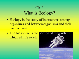 Ch 3 “Energy Flow In Ecosystems”
