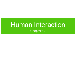 Chapter12-HumanInteractions
