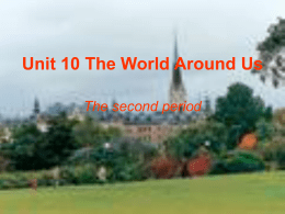 Unit 10 The World Around Us The second period Ⅰ.Leading