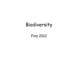 Biodiversity Notes