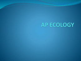 ap ecology - BiologyWithRizzo