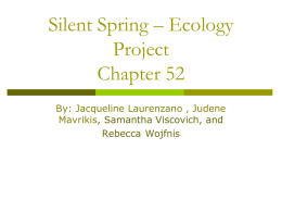 Silent Spring – Ecology Project Chapter 52