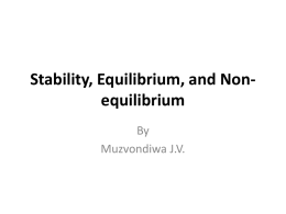Stability, Equilibrium, and Non