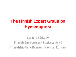 The Finnish Expert Group on Hymenoptera