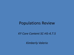 Populations Review