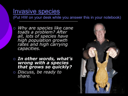 Invasive Species - Honors PowerPoint Invasive_species