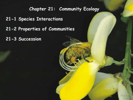 Chapter 21-Community Ecology