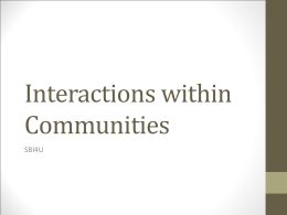 Interactions within Communities