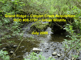 07.29.08 Grand Ridge 80 - Partnership for Rural King County