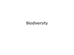 Biodiversity - ScienceWithMrShrout