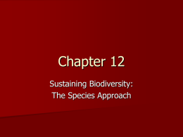 APES – Chapter 12 Species Biodiversity
