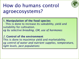 Control of Populations Powerpoint