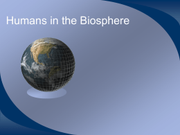 CB-Humans in the Biosphere
