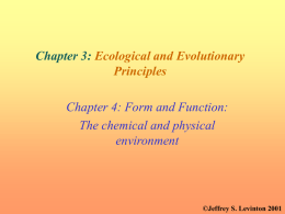 Chapter 3: Ecological and Evolutionary Principles
