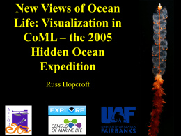 New Views of Ocean Life: Visualization in CoML