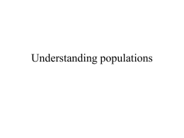 Understanding populations