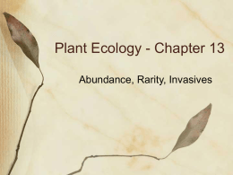 Abundance, Diversity, & Invasive Species