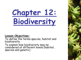 Chapter 12: Biodiversity