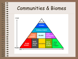 Communities & Biomes
