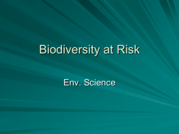 Biodiversity at Risk