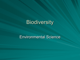 Biodiversity at Risk fall 13