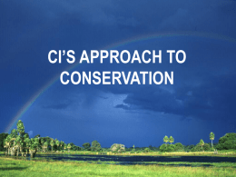 ci`s approach to conservation