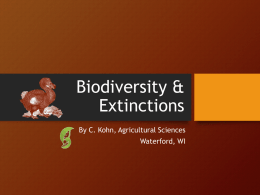 Biodiversity & Extinctions