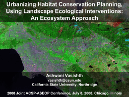 Urbanizing Habitat Conservation Planning