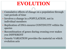 Variation & Natural Selection