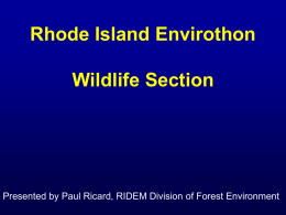Wildlife Workshop - Rhode Island Envirothon