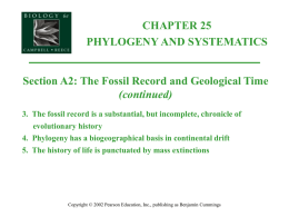 The Fossil Record and Geological Time