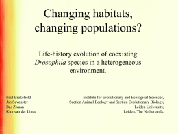 Changing habitats, changing populations?