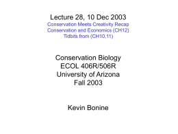 human use - Ecology and Evolutionary Biology