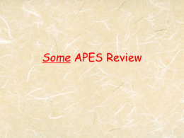 Some APES Review - Redwood High School