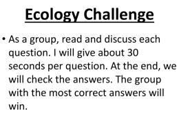 Ecology Challenge