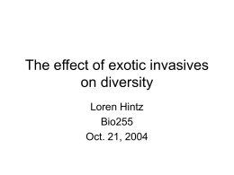 The effect of exotic invasives on diversity