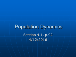 Ch.4 Populations
