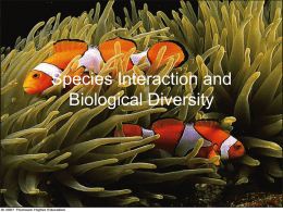 species interaction and biological diversity1