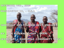 Shompole Ecotourism Development Project in Kenya