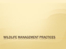 Wildlife Management Practices