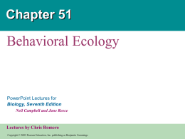 Behavioral Ecology